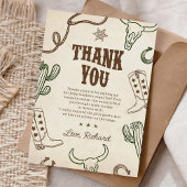 ファースト・ロデオ・ウェスタン・ボーイ1st誕生日 サンキューカード