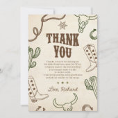 ファースト・ロデオ・ウェスタン・ボーイ1st誕生日 サンキューカード (正面)