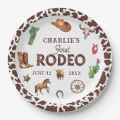 ファースト・ロデオ・ウェスタン・ボーイ1st誕生日 ペーパープレート (正面)