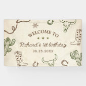 ファースト・ロデオ・ウェスタン・ボーイ1st誕生日 横断幕 (横)