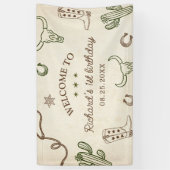 ファースト・ロデオ・ウェスタン・ボーイ1st誕生日 横断幕 (縦)