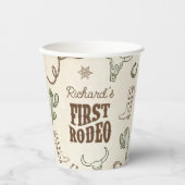 ファースト・ロデオ・ウェスタン・ボーイ1st誕生日 紙コップ (正面)