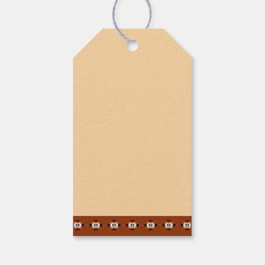 ファースト・ロデオ・カウボーイベビー馬の誕生日パーティーの好意 ギフトタグ (裏面)