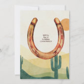 ファースト・ロデオ・カウボーイ誕生日パーティー 招待状 (裏面)