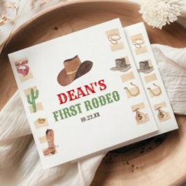 ファースト・ロデオ・カウボーイ1stファースト・バースデーパーティー スタンダードランチョンナプキン