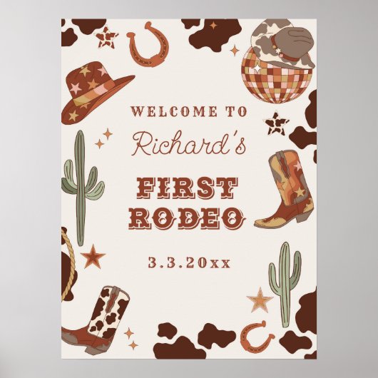 ファースト・ロデオ・カウボーイ1st誕生日パーティーへようこそ ポスター (正面)