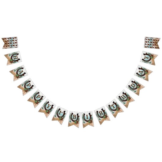 ファースト・ロデオ・カウボーイ・ウェスタン・ボーイ・ボーイ・ファースト・バースデー・パーティー バンティングフラッグ (全)