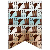 ファースト・ロデオ・カウボーイ・ウェスタン・ボーイ・ボーイ・ファースト・バースデー・パーティー バンティングフラッグ (第1の旗)