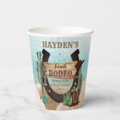 ファースト・ロデオ・カウボーイ・ウェスタン・ボーイ・ボーイ・ファースト・バースデー・パーティー 紙コップ (裏面)