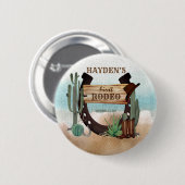 ファースト・ロデオ・カウボーイ・ウェスタン・ボーイ・ボーイ・ファースト・バースデー・パーティー 缶バッジ (正面&裏面)