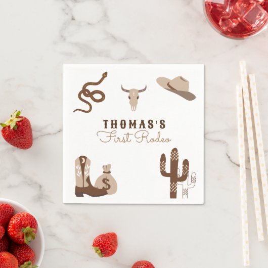 ファースト・ロデオ・カウボーイ・バースデーパーティー スタンダードカクテルナプキン (インサイチュ)
