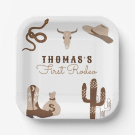 ファースト・ロデオ・カウボーイ・バースデーパーティー ペーパープレート