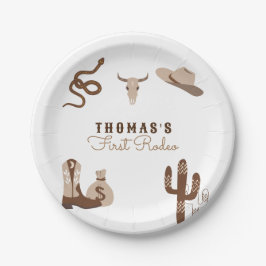 ファースト・ロデオ・カウボーイ・バースデーパーティー ペーパープレート