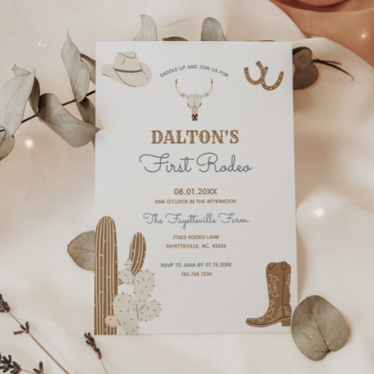 ファースト・ロデオ・カウボーイ・バースデーパーティー 招待状