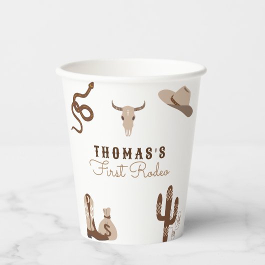ファースト・ロデオ・カウボーイ・バースデーパーティー 紙コップ (正面)