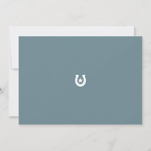 ファースト・ロデオ・カウボーイ・ワイルドウェスト・ファースト・誕生日写真 招待状 (裏面)