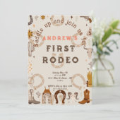 ファースト・ロデオ・ホースシューズ・パターン・カントリー 招待状 (スタンド正面)