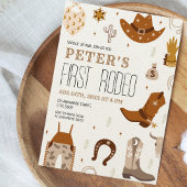 ファースト・ロデオ・ワイルドウェスト1歳の誕生日 招待状