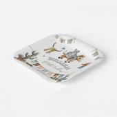 ファースト・ロデオ・ワイルドウエスト・ウェルカム・ボーイ1st誕生日 ペーパープレート (傾斜あり)