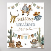 ファースト・ロデオ・ワイルドウエスト・ウェルカム・ボーイ1st誕生日 ポスター (正面)