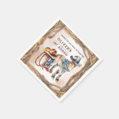 ファースト・ロデオ |男の子カウボーイ1st誕生日パーティー スタンダードカクテルナプキン (角)