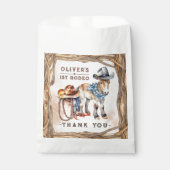 ファースト・ロデオ |男の子カウボーイ1st誕生日パーティー フェイバーバッグ (正面)