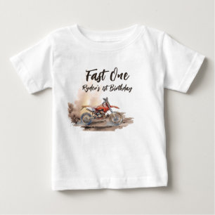 ファースト ワン リトル レーサー ファースト バースデー ベビーTシャツ