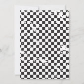 ファースト ワン レッド レース カー ボーイ 1歳の誕生日パーティー招待状 招待状 (裏面)