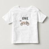 ファースト ワン レトロ レース カー バースデー T シャツ (正面)