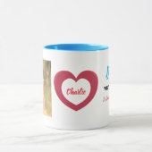 ファースト・父親の日パパあなたは写真最高の マグカップ (中央)