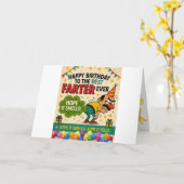 ファーター最高のへのハッピーバースデー カード (黄色い花)