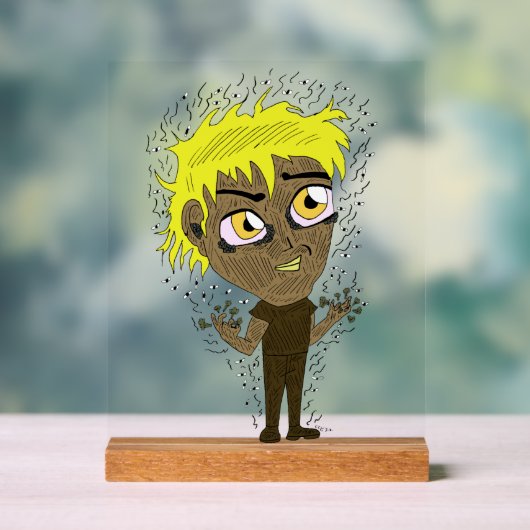 ファーティフィンガーチビ（小さくかわいく書いた感じ） アクリルサイン (ニュートラル)