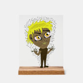 ファーティフィンガーチビ（小さくかわいく書いた感じ） アクリルサイン (正面)