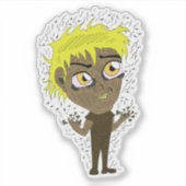 ファーティフィンガーチビ（小さくかわいく書いた感じ） シール (正面)