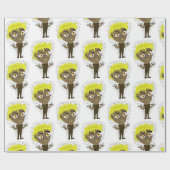 ファーティフィンガーチビ（小さくかわいく書いた感じ） ラッピングペーパー (フラット)