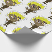 ファーティフィンガーチビ（小さくかわいく書いた感じ） ラッピングペーパー (角)