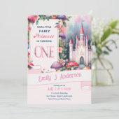 ファーティプリンセス1st誕生日おとぎ話フェアリーコア 招待状 (スタンド正面)