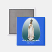 ファーティマの我々の女性ポートレートマント マグネット (正面/裏面)