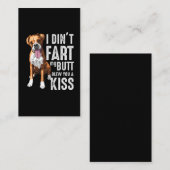 ファーティンおもしろいグ·ボクサー犬好きのジョーク 名刺 (正面/裏面)