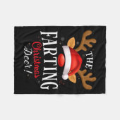 ファーティンクリスマスディアーPjsクリスマスファミリーマッチング フリースブランケット (正面(横))