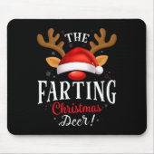 ファーティンクリスマスディアーPjsクリスマスファミリーマッチング マウスパッド (正面)