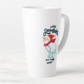 ファーティング雪だるま雪片の本当の作り方 カフェラテマグ (右アングル)