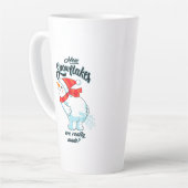 ファーティング雪だるま雪片の本当の作り方 カフェラテマグ (左アングル)