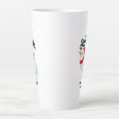 ファーティング雪だるま雪片の本当の作り方 カフェラテマグ (正面)