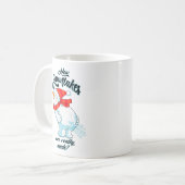 ファーティング雪だるま雪片の本当の作り方 コーヒーマグカップ (正面左)