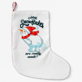 ファーティング雪だるま雪片の本当の作り方 スモールクリスマスストッキング (正面)