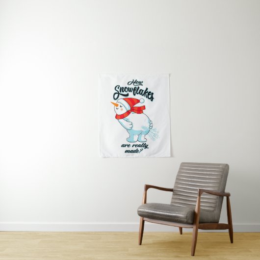 ファーティング雪だるま雪片の本当の作り方 タペストリー (インサイチュ)