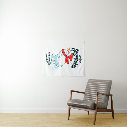 ファーティング雪だるま雪片の本当の作り方 タペストリー (インサイチュ(横))