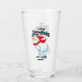 ファーティング雪だるま雪片の本当の作り方 タンブラーグラス (正面)