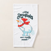 ファーティング雪だるま雪片の本当の作り方 バスタオルセット (ハンドタオル)